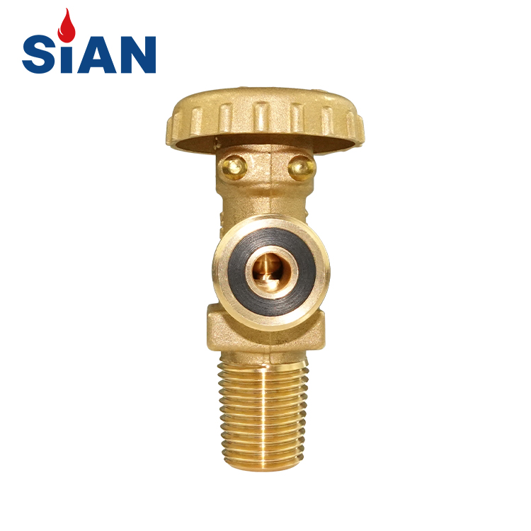 SiAN LPG French FType PV05 Handwheel Brass Safety Gas Cylinder Control
