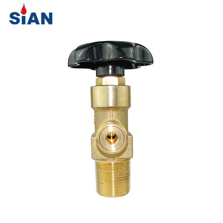 Carbon Dioxide Cylinder Valve CGA320B Carbon Dioxide Cylinder Axial Type Brass CO2 Gas Valve