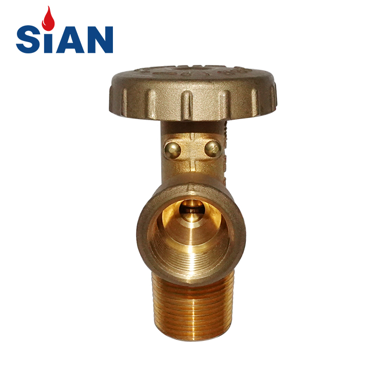 SiAN PV06 Brass Safety LPG Gas Cylinder POL Valves Propane Tank Control Valve